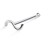 S Silver Bone Nose Stud NSKD-381